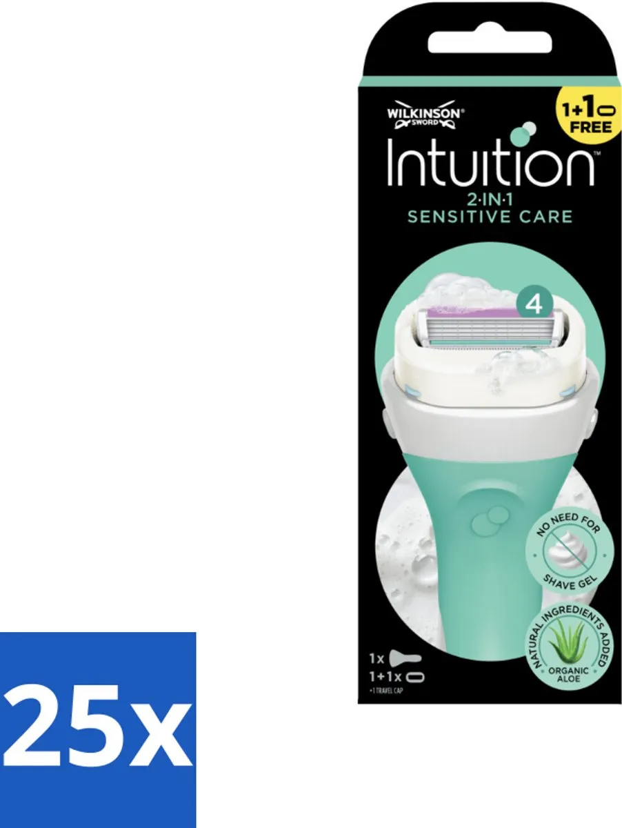 Wilkinson Sword Intuition Sensitive Care 2-in-1 Scheermes - 25 Stuks