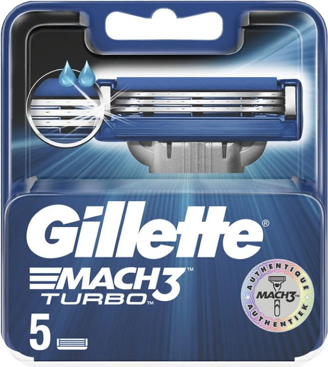 Gillette Mach 3 Turbo Scheermesjes 5 Stuks