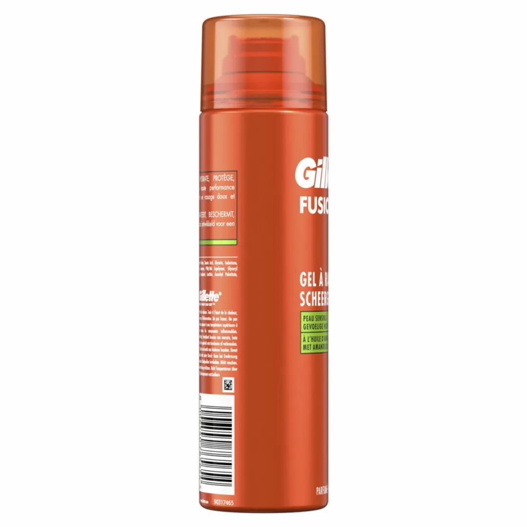 Gillette Fusion 5 Sensitive Scheergel 200ml - 24 Stuks