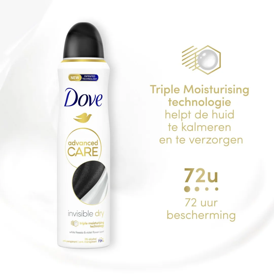 Dove Anti-Transpirant Spray Advanced Care Invisible Dry - 2x150ml