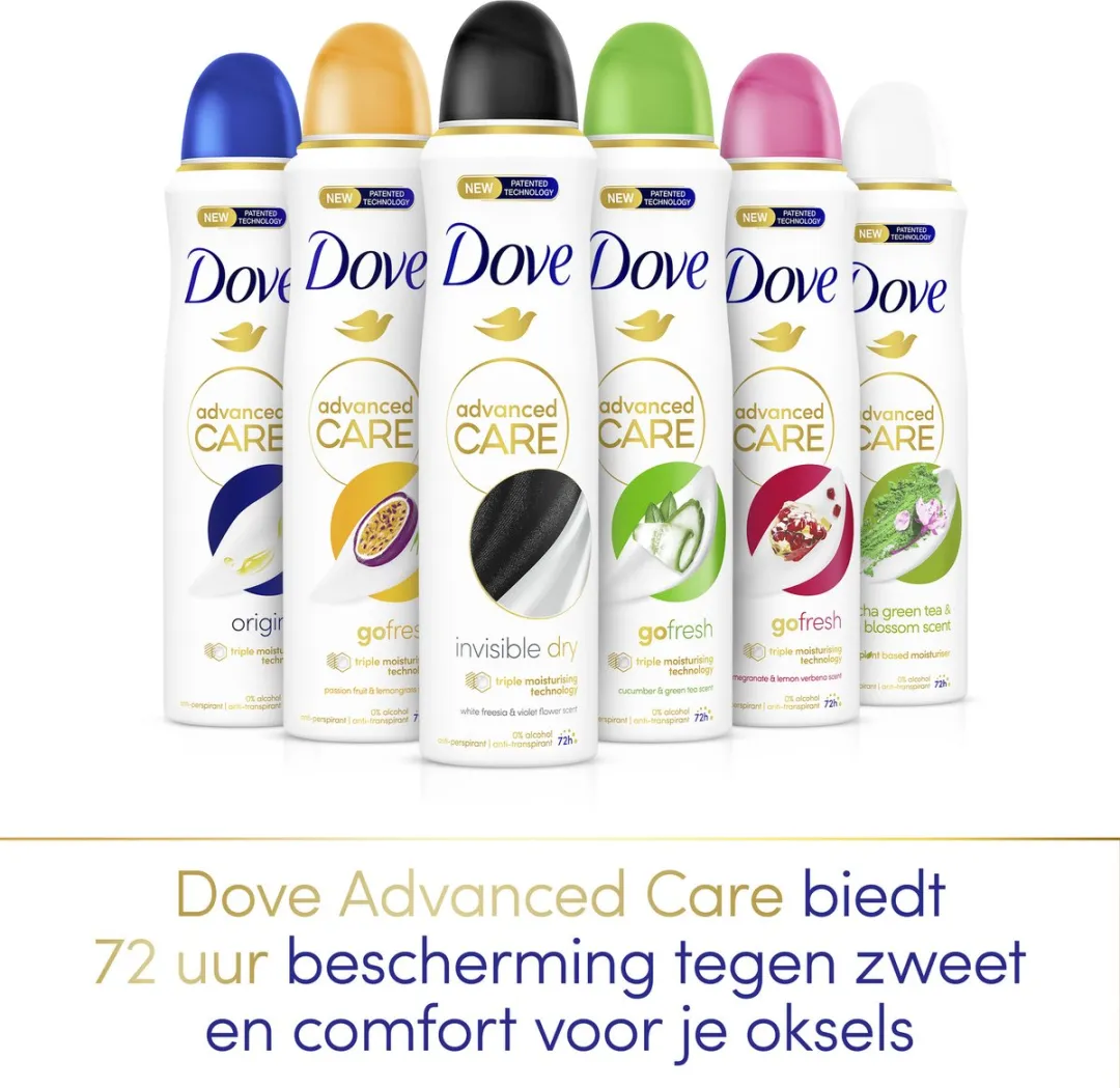 Dove Anti-Transpirant Spray Advanced Care Invisible Dry - 2x150ml