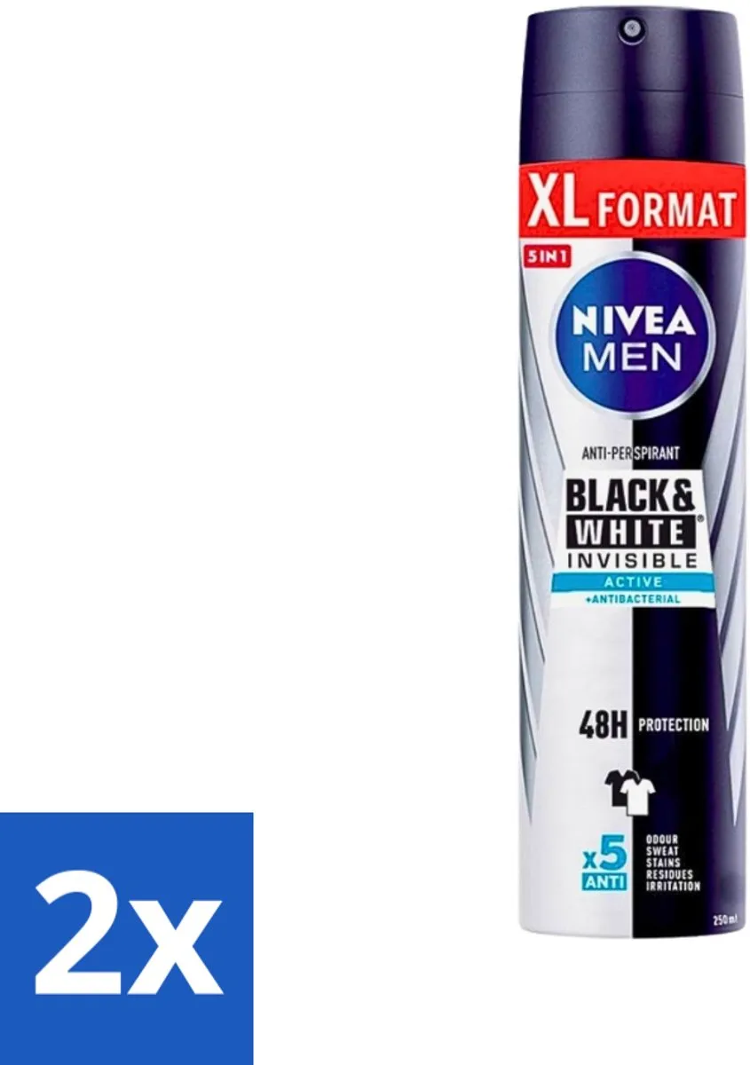 NIVEA Men Invisible Black & White Active Deospray 250ml
