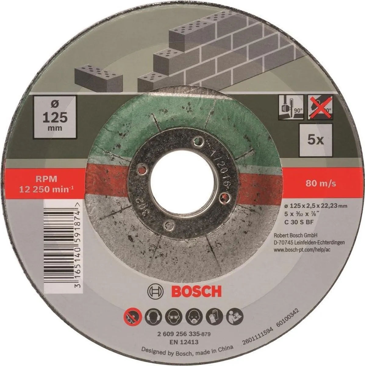 Bosch Slijpschijven Set 125mm Metaal
