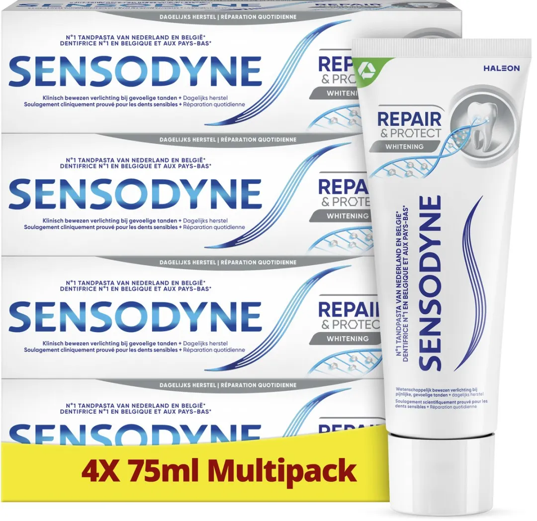 Sensodyne Repair & Protect Whitening Tandpasta - 4x75ml