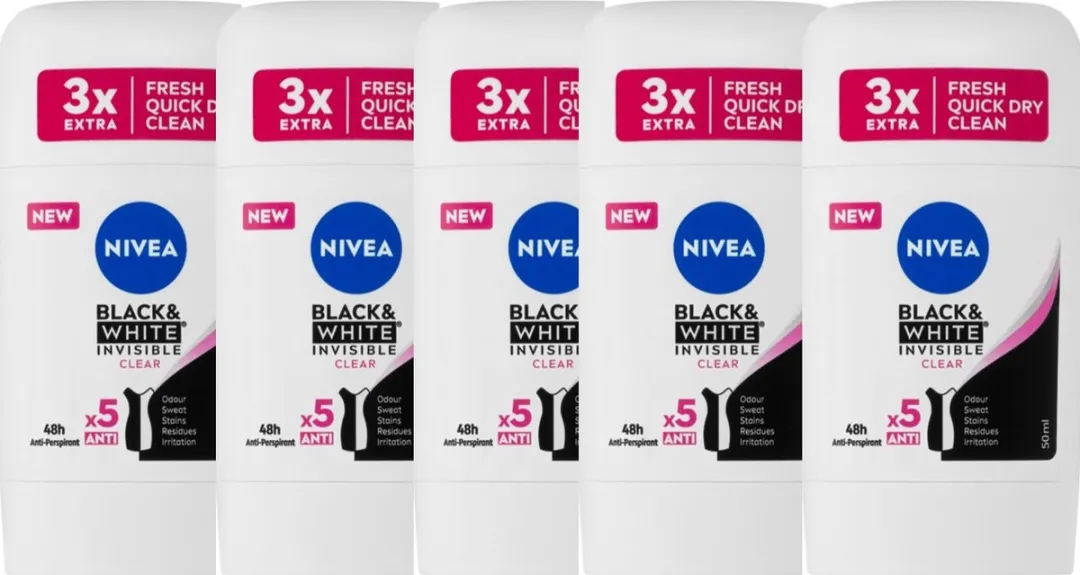 NIVEA Deo Stick Invisible For Black & White Clear