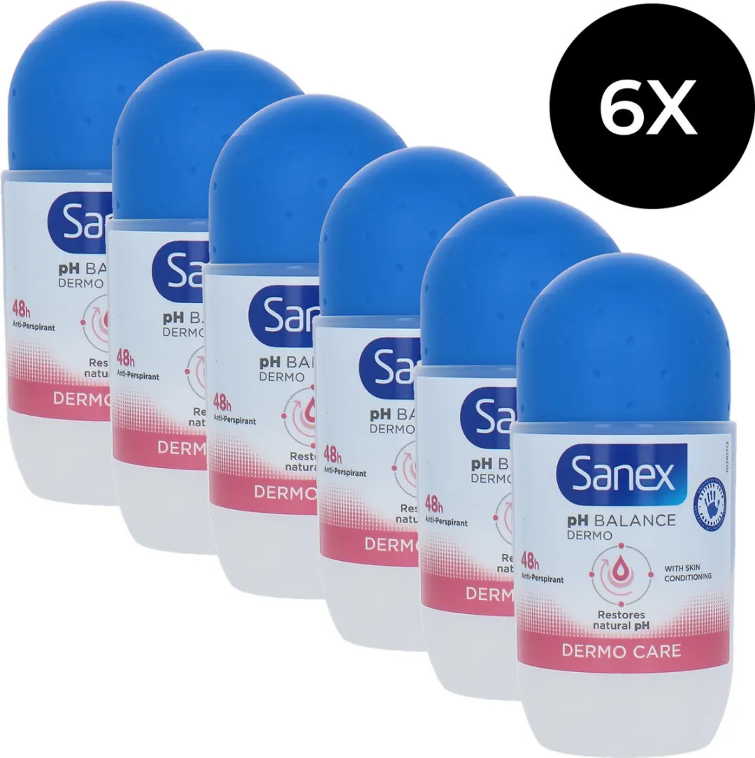 Sanex Dermo Care Roll-on Deodorant 6x50ml