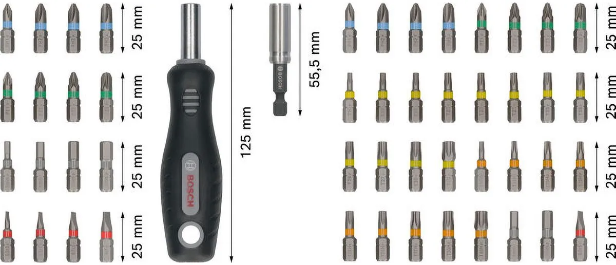 Bosch Extra Harde Schroevendraaierbitset 2607012080 - 50 Stuks - afbeelding 4 van 5