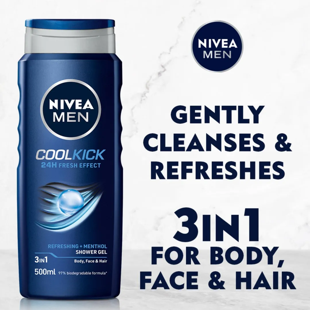 NIVEA MEN Cool Kick Douchegel 500ml