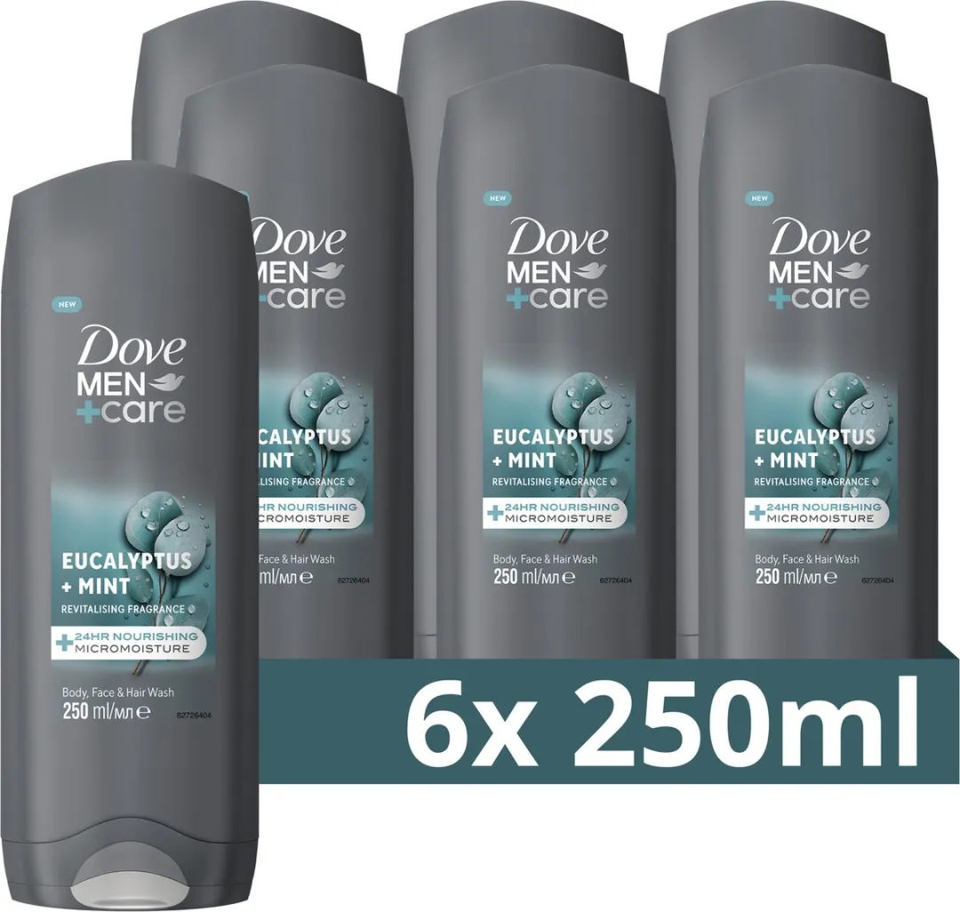 Dove Men+Care 3-in-1 Douchegel Eucalyptus & Mint - 6x250ml