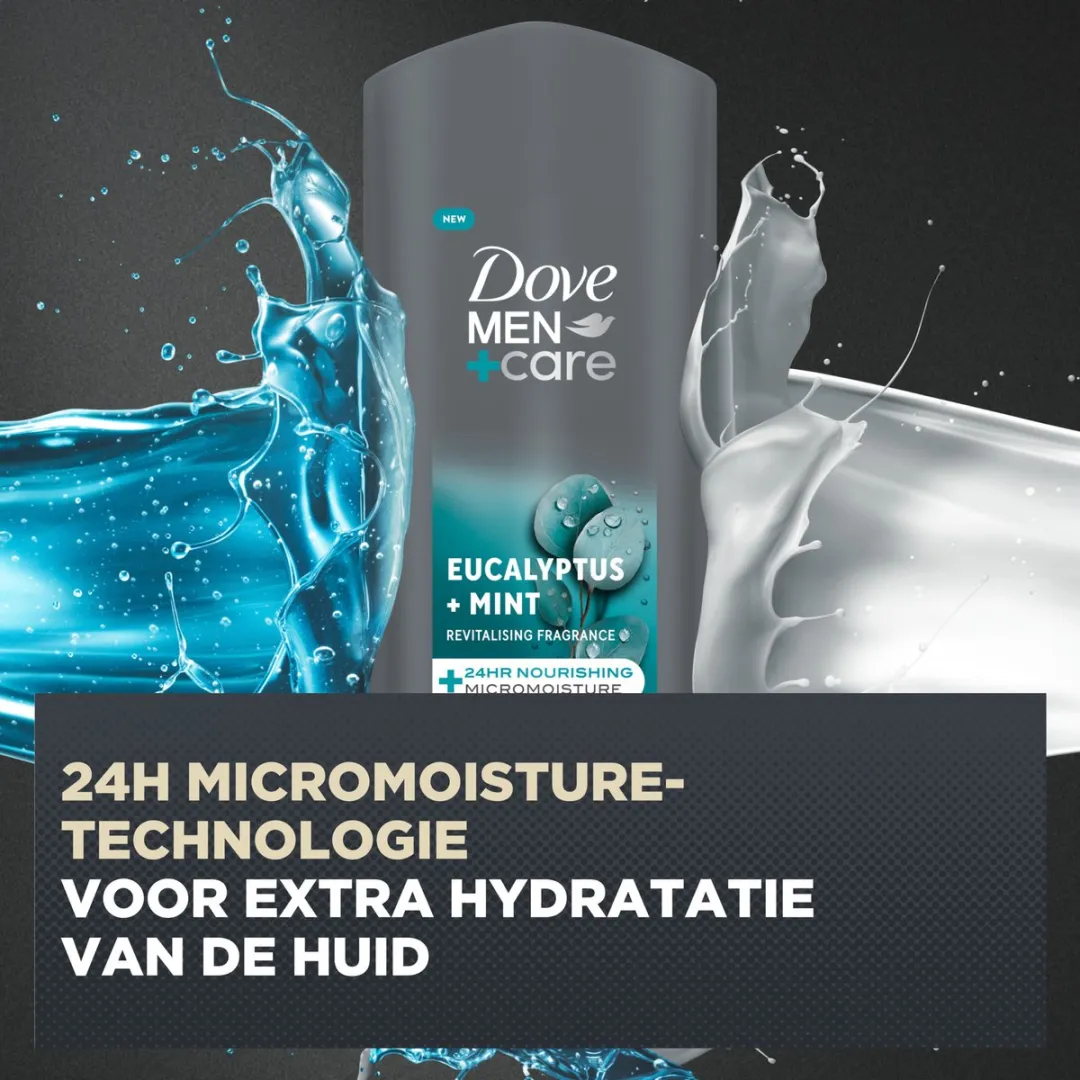 Dove Men+Care 3-in-1 Douchegel Eucalyptus & Mint - 6x250ml