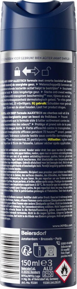 NIVEA MEN Deep Sport Anti-Transpirant Spray - 900ml - afbeelding 6 van 6
