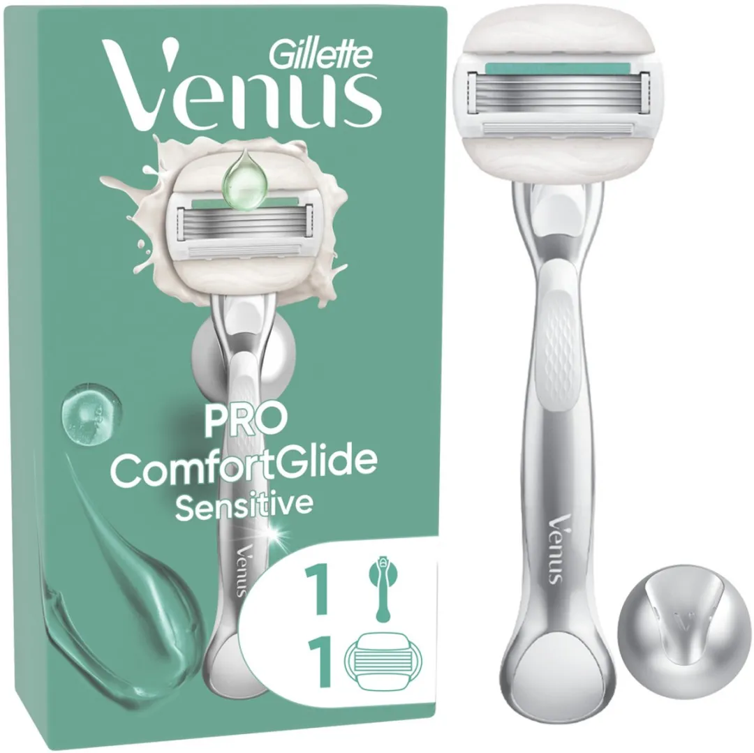 Gillette Venus Pro ComfortGlide Sensitive Scheersysteem - 1 Handvat + 5 Mesjes