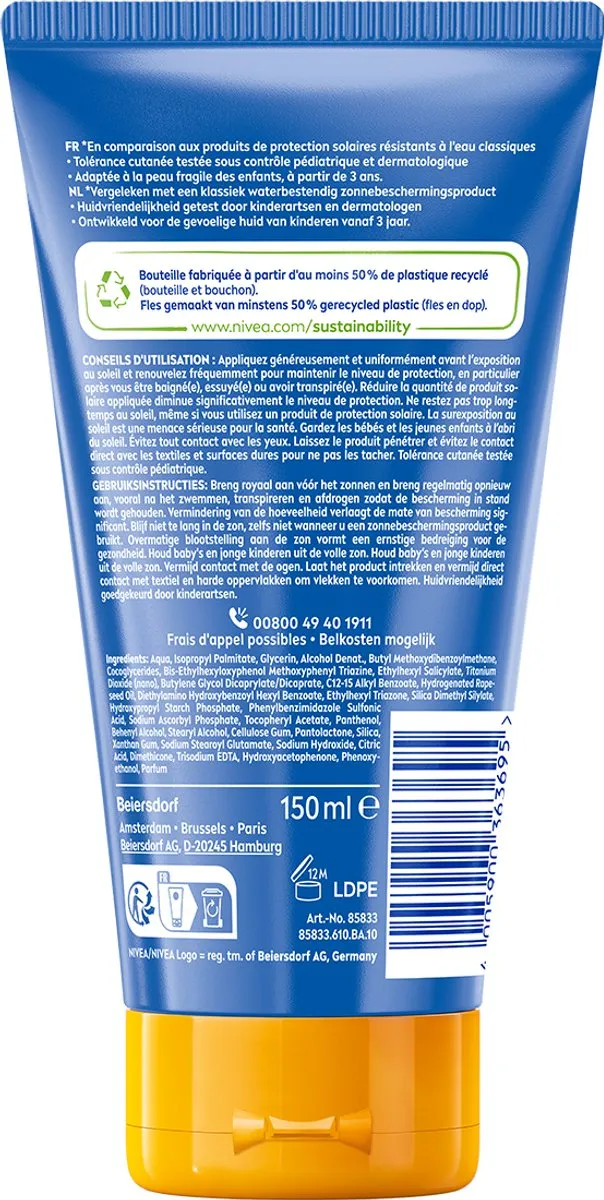 NIVEA SUN Kids Ultra Protect & Play Zonnebrand Lotion SPF 50+ - 2x 150ml