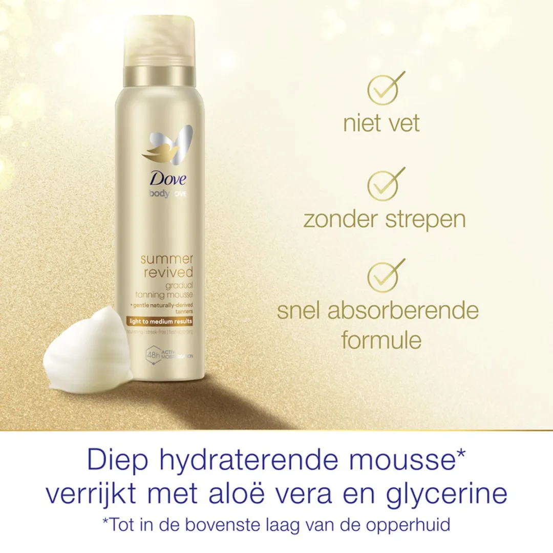 Dove Body Love Zelfbruinende Bodymousse Medium-Dark 150ml - afbeelding 6 van 6