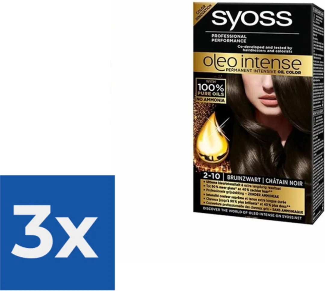 SYOSS Oleo Intense Haarverf 2-10 Bruinzwart - 345ml