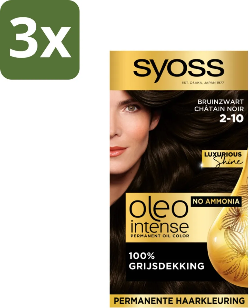 SYOSS Oleo Intense Haarverf 2-10 Bruinzwart - 345ml
