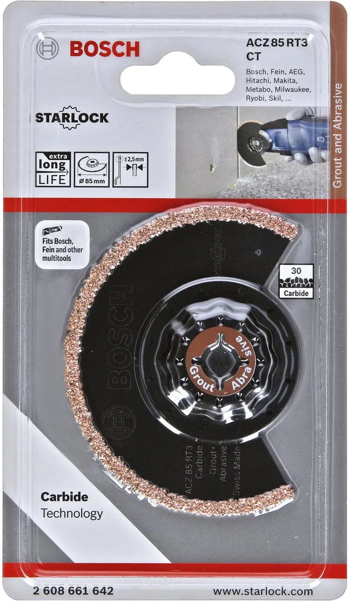 Bosch HM-RIFF ACZ 85 RT Segmentzaagblad - Oscillerend - 85mm - Aardewerk/Keramiek