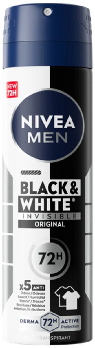NIVEA MEN Invisible for Black & White Deo Spray 150ml - 20 Stuks