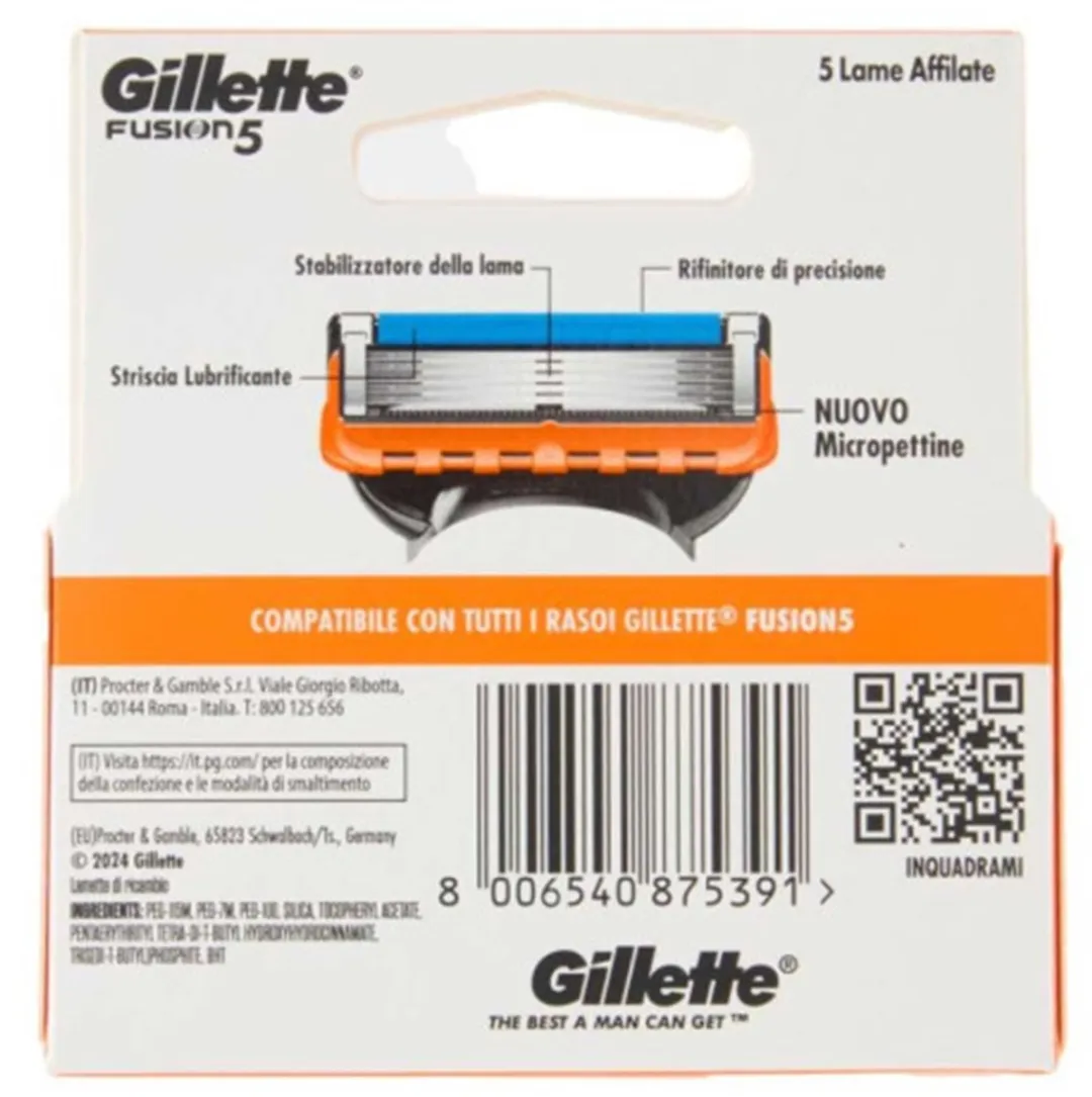 Gillette Fusion 5 Scheermesjes - 4 Stuks