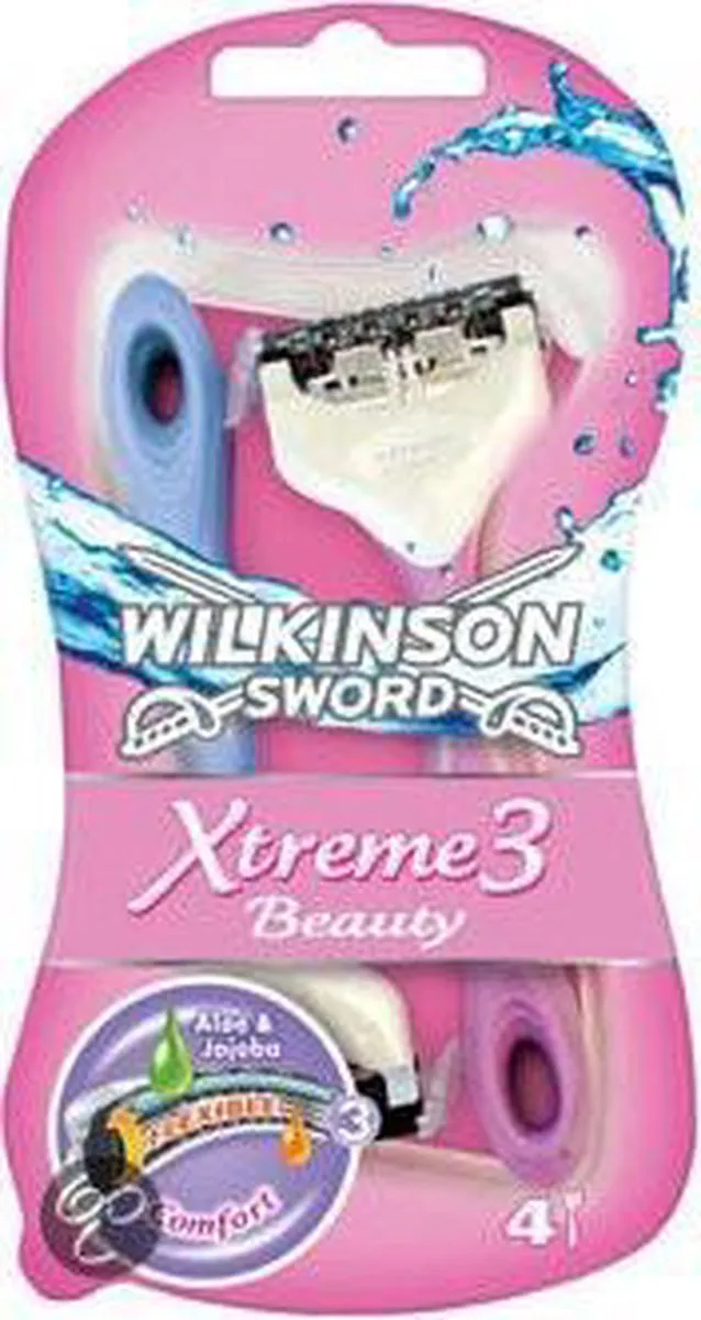 Wilkinson Sword Xtreme3 Beauty Scheermes - 3 Bladen - 4 Stuks - Roze