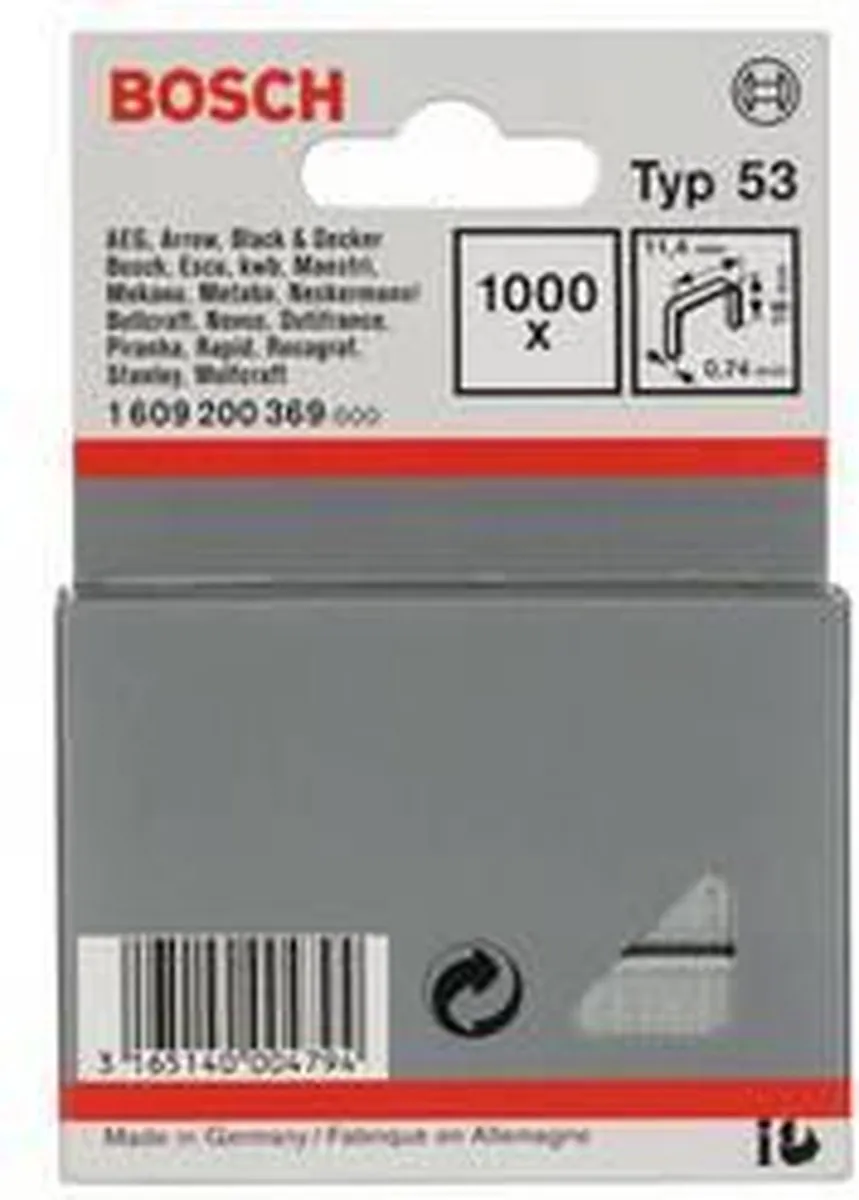 Bosch Draadstiften 11,4x0,74x18mm - 1000 Stuks