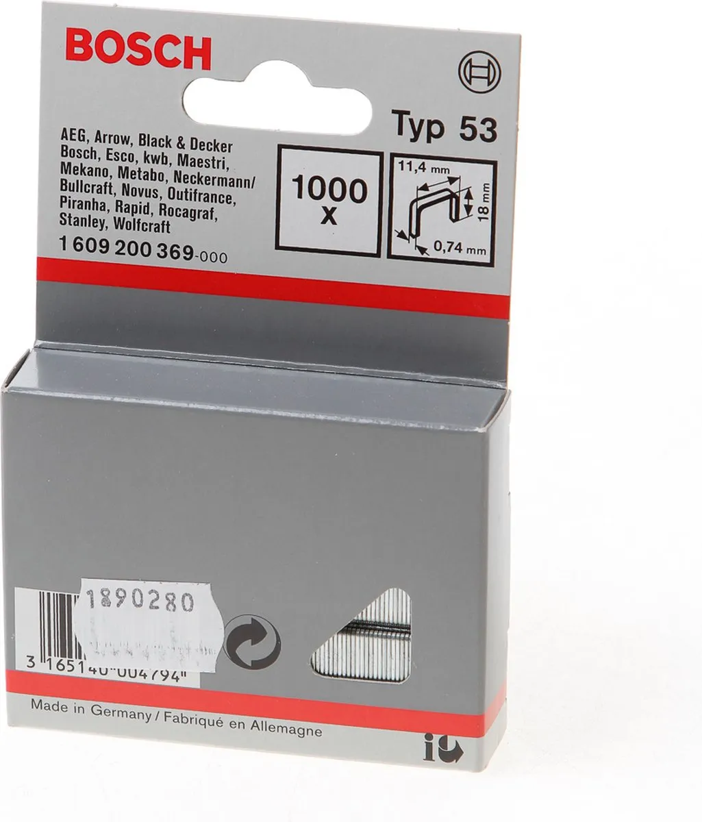Bosch Draadstiften 11,4x0,74x18mm
