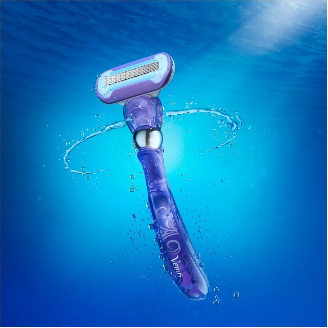 Gillette Venus Swirl Handle Scheermesjes - 3 Stuks - Paars