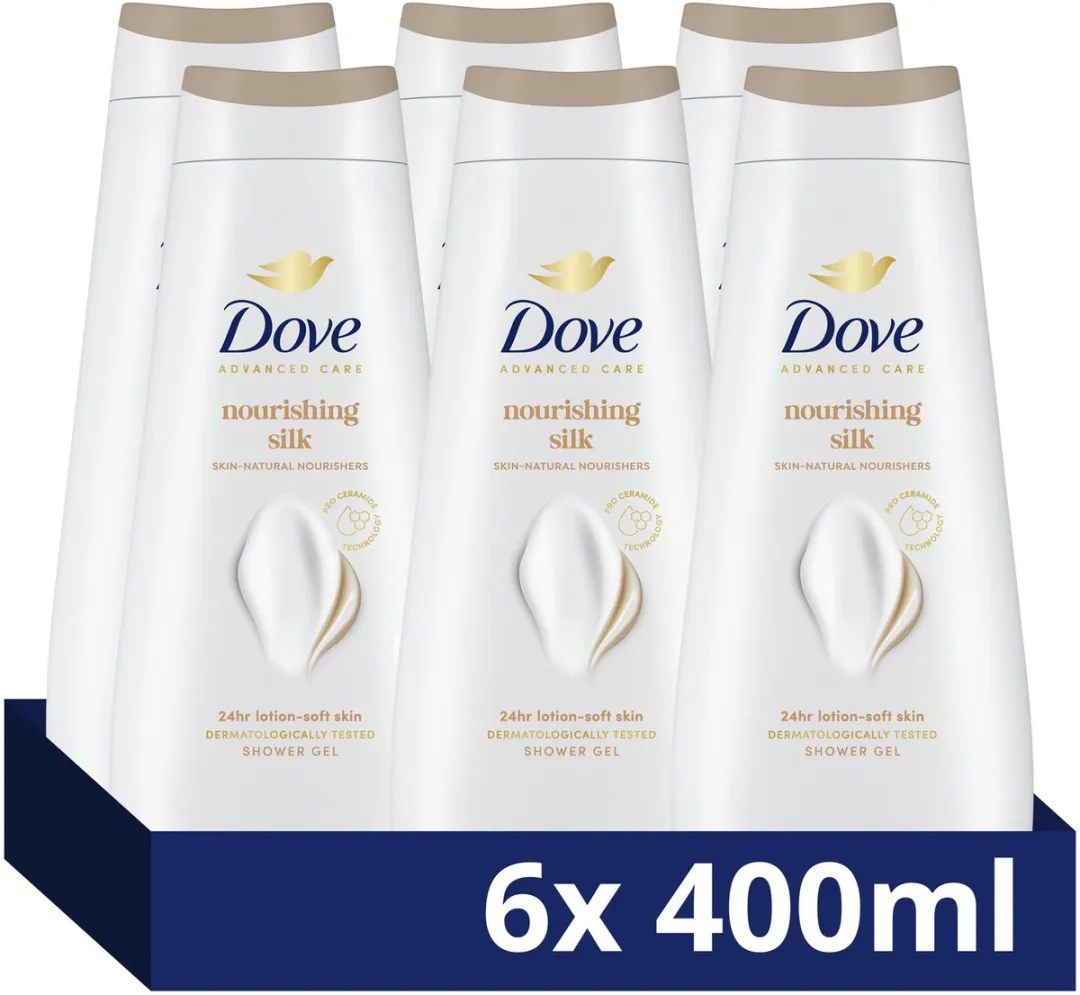 Dove Advanced Care Nourishing Silk Douchegel - 2400ml (6x400ml)