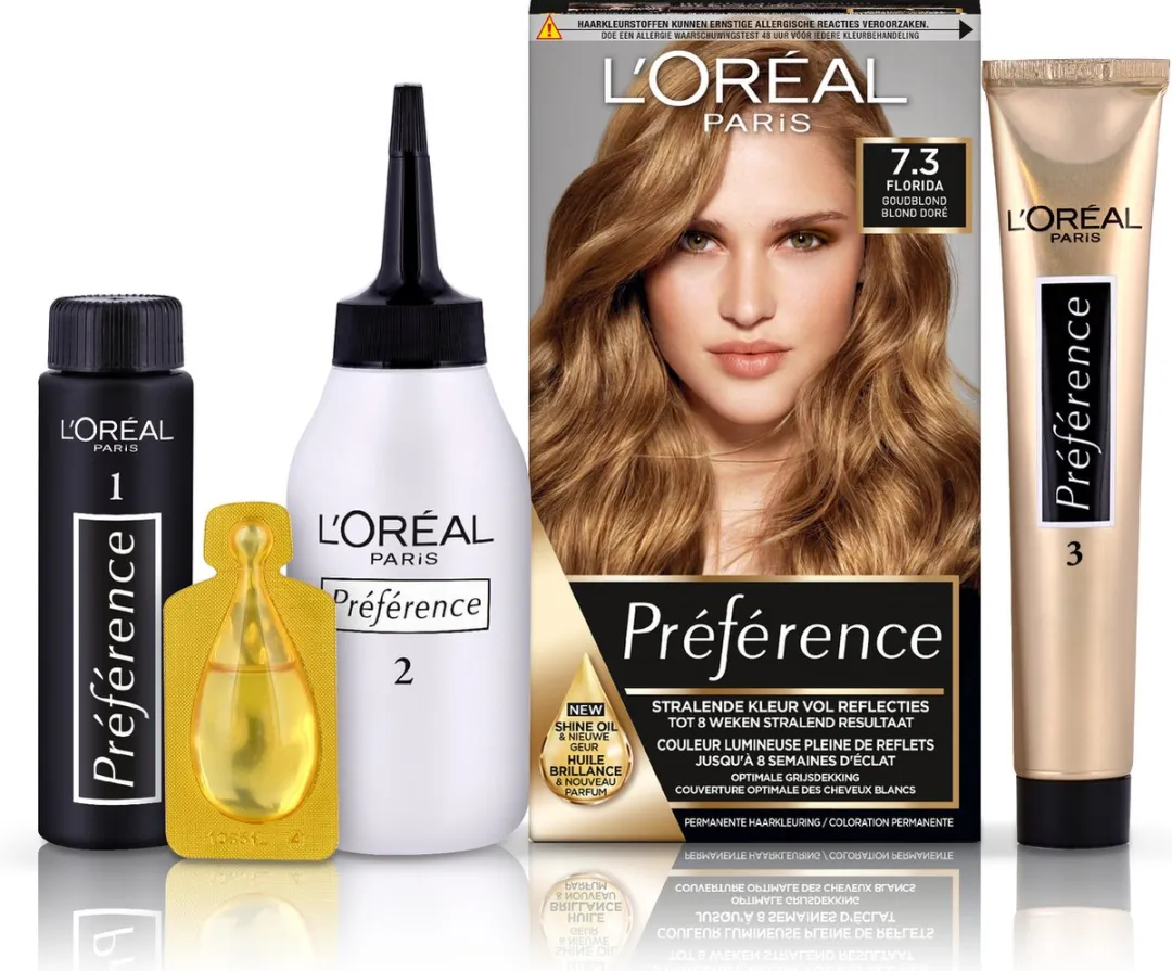 L'Oréal Paris Préférence Classic 7.3 Goud Middenblond Haarverf 996ml