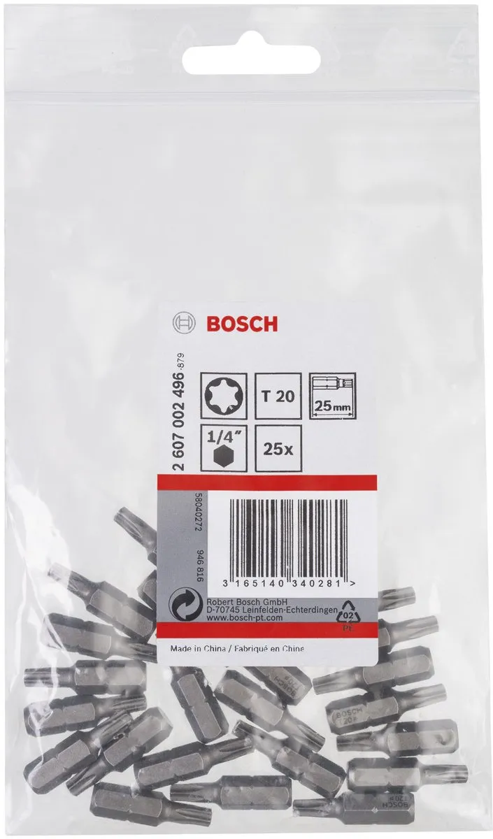 Bosch XH Torsion T20 Torx bits - 25 Stuks