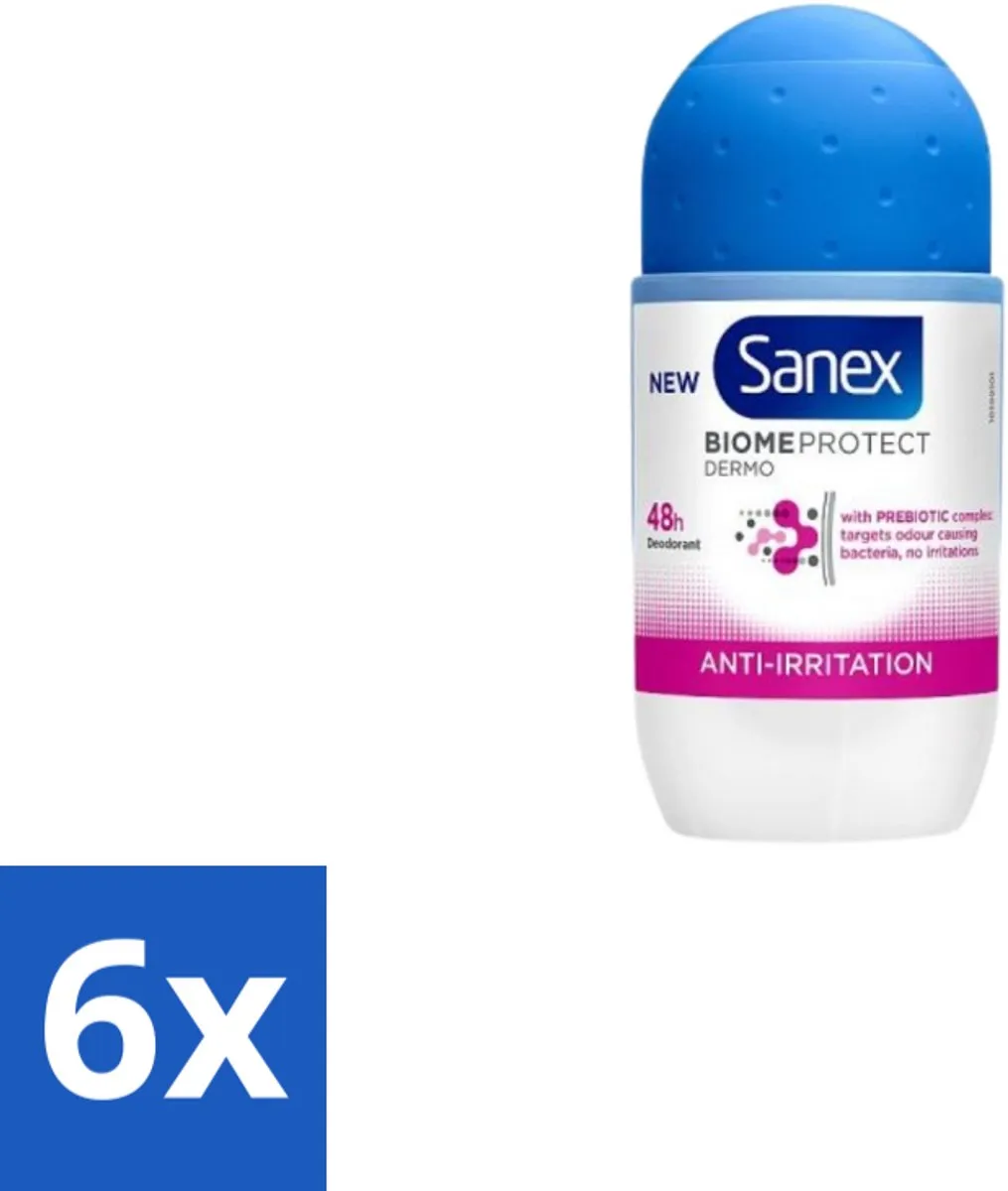 Sanex BiomeProtect Dermo Anti-Irritation Roll-on - 6x50ml