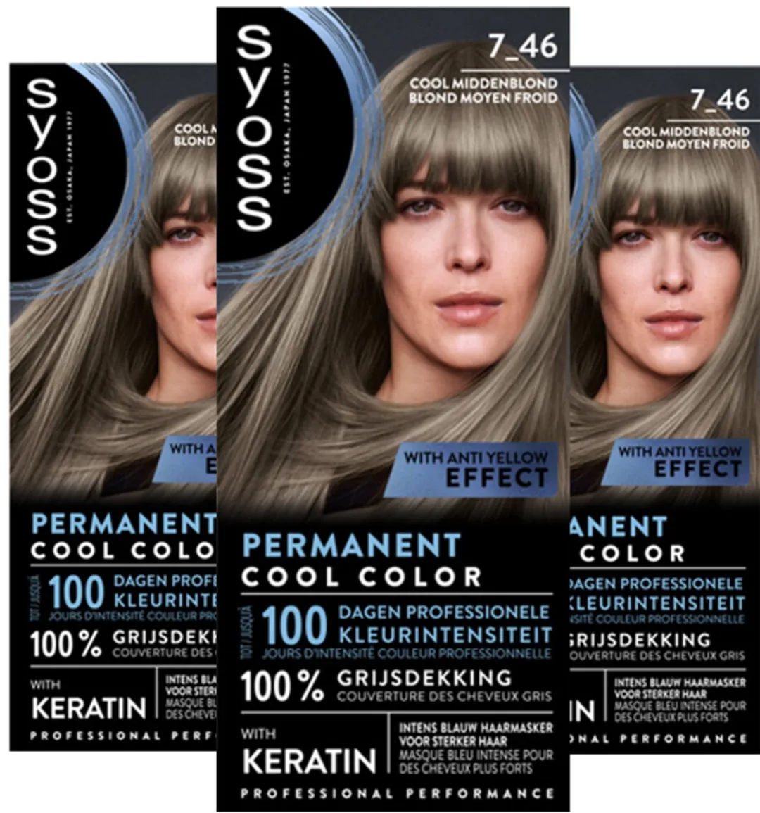 Syoss Permanent Coloration 7-46 Koel Middenblond