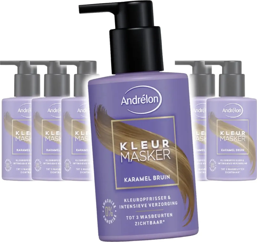 Andrélon Kleurmasker Karamel Bruin 6x200ml
