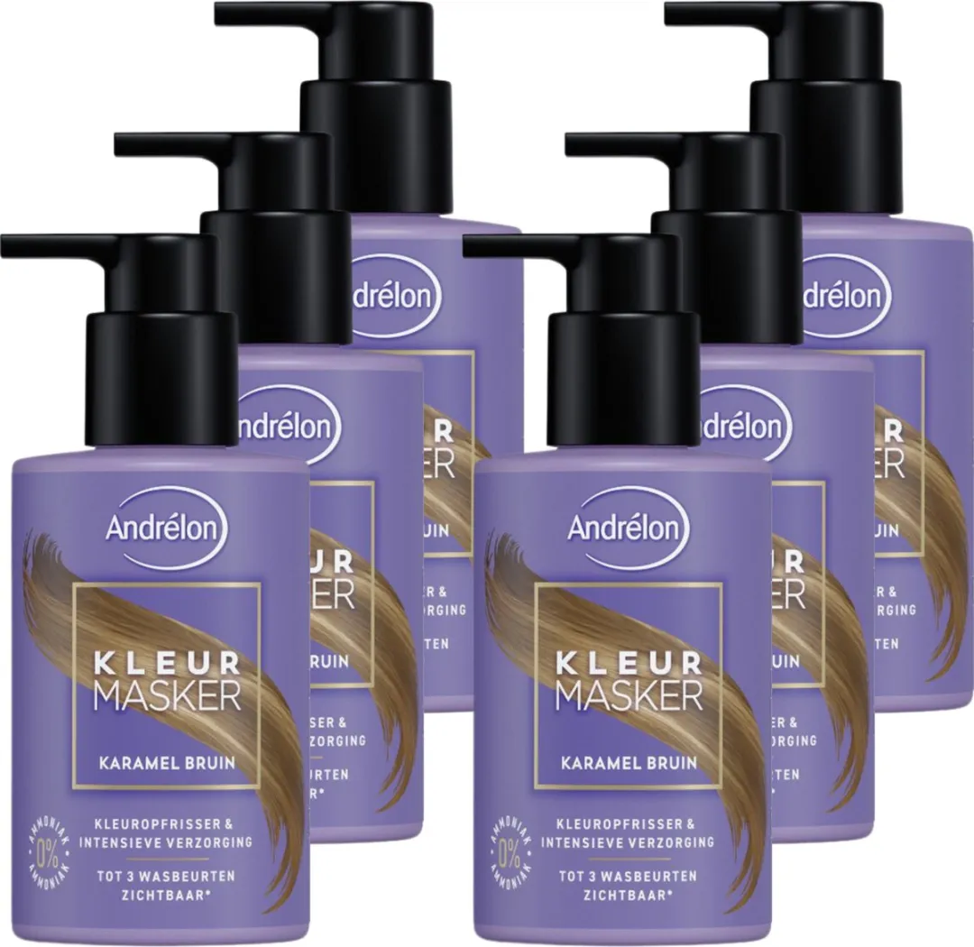 Andrélon Kleurmasker Karamel Bruin 6x200ml
