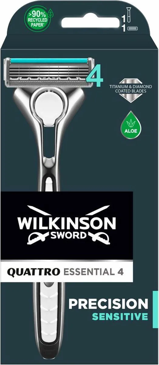 Wilkinson Sword Men Quattro Essential 4 Sensitive - 20 Stuks