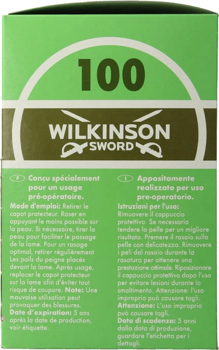 Wilkinson Sword Wegwerpscheermesjes Groen - 100 Stuks