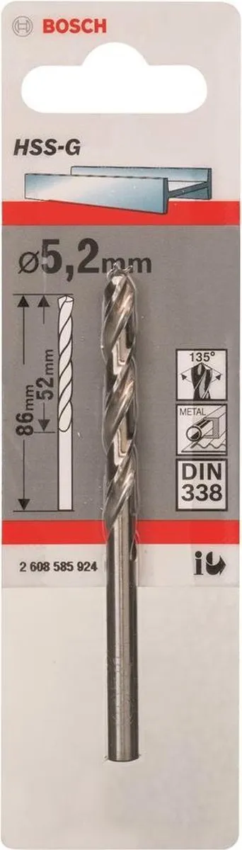 Bosch Metaalboren HSS-G 5,2mm