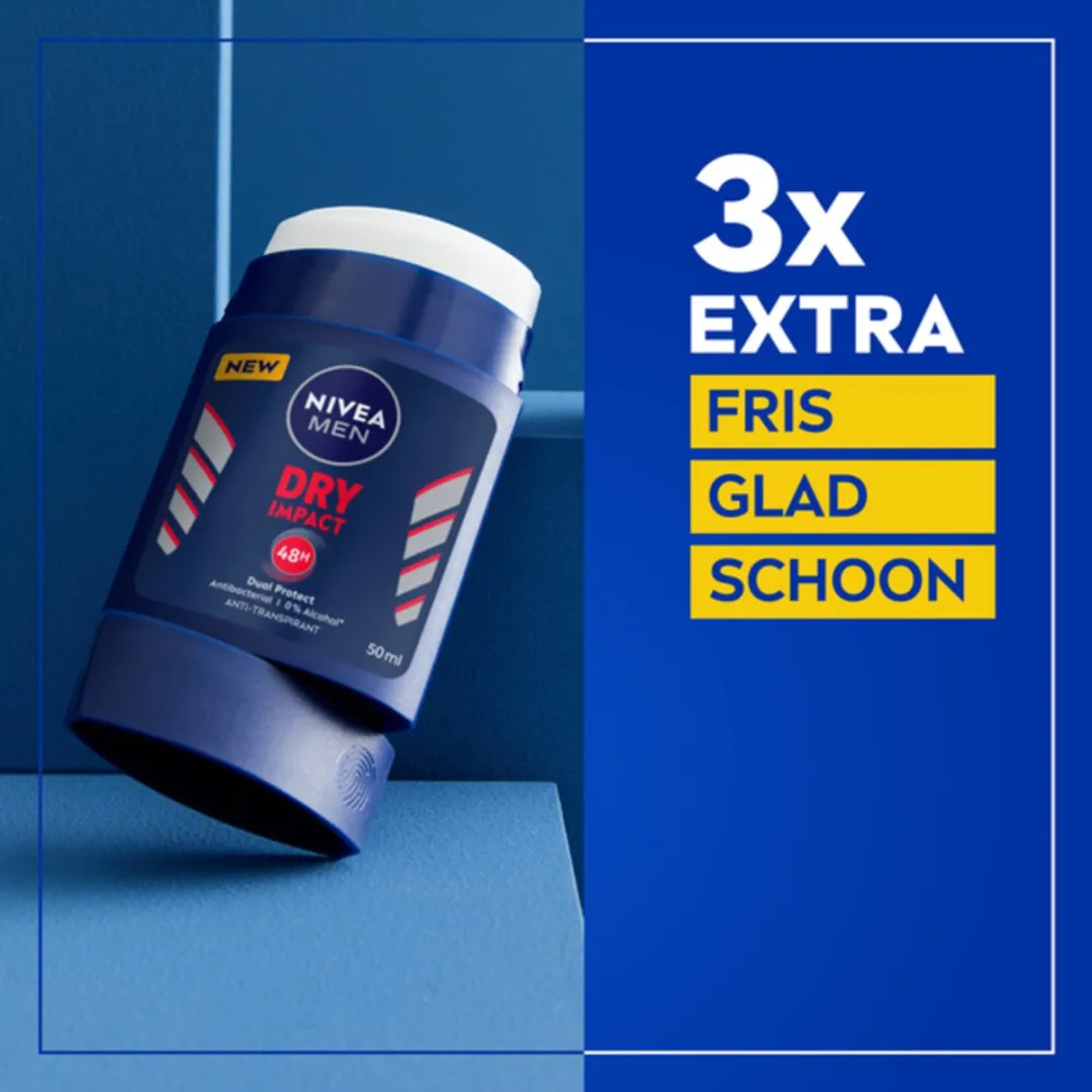 NIVEA MEN Dry Impact Deostick 50ml - 5x50ml - afbeelding 6 van 6