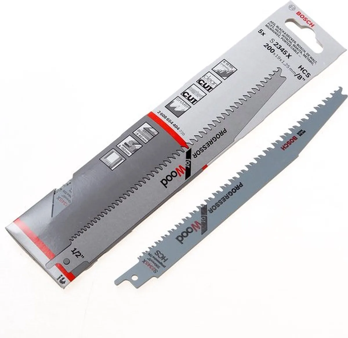Bosch Reciprozaagjes Hout 200mm - 5 Stuks