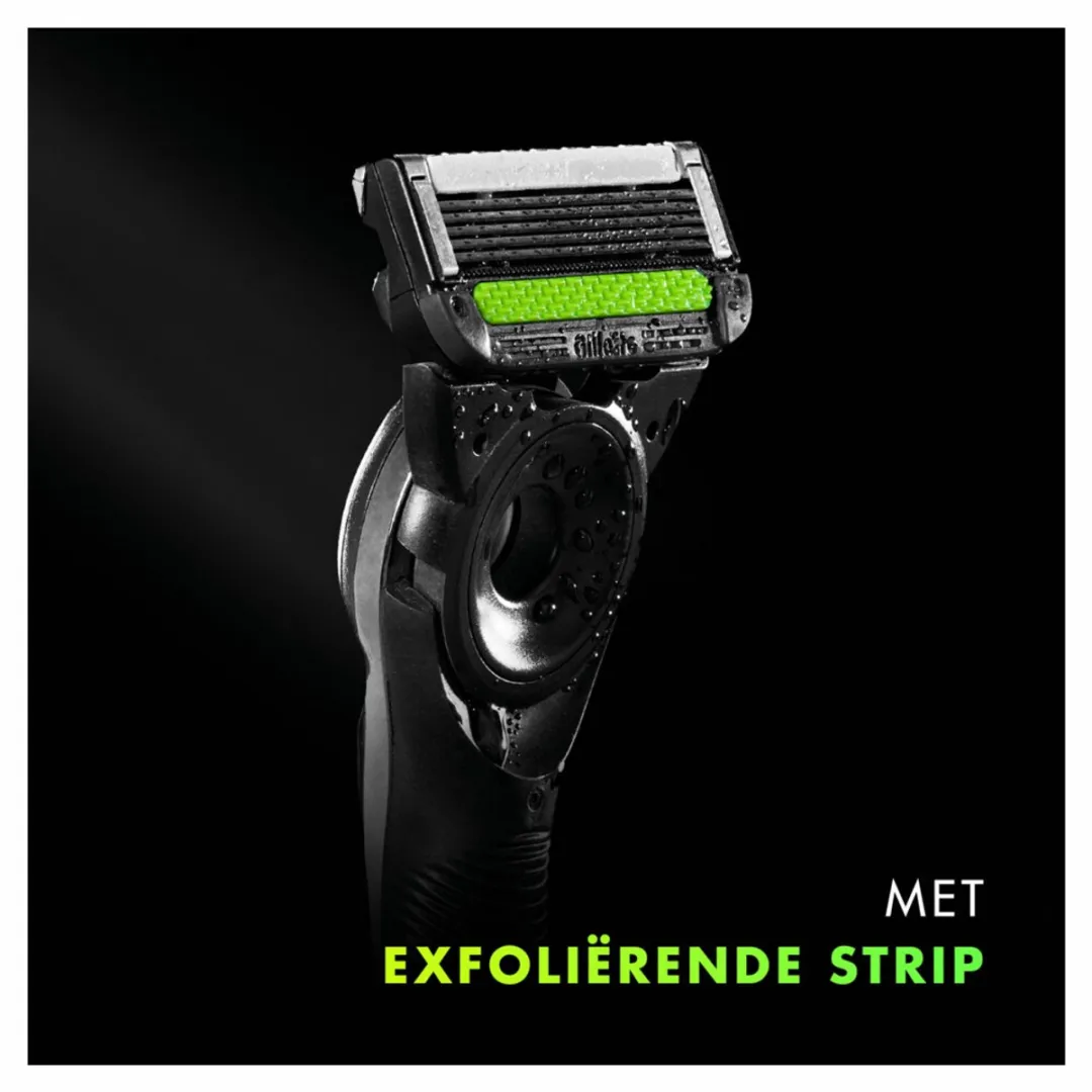 Gillette Labs Exfoliërend Scheersysteem - 3x5 Scheermesjes - Grijs/Zilver