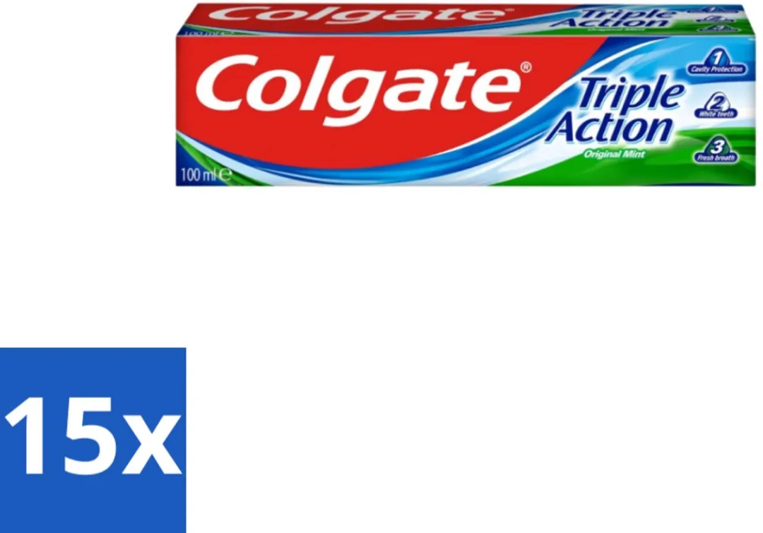 Colgate Triple Action Tandpasta 100ml - 15 Stuks