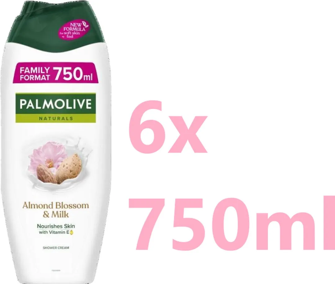 Palmolive Douchegel Amandel & Amandelmelk 6x750ml