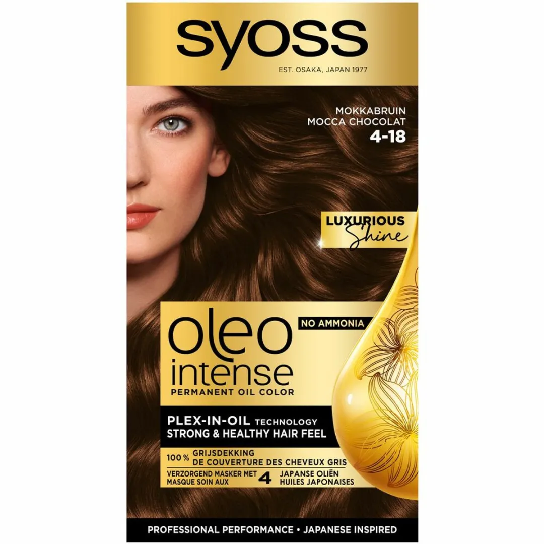 SYOSS Oleo Intense Haarverf Mokka Bruin 1150ml - 10 Stuks