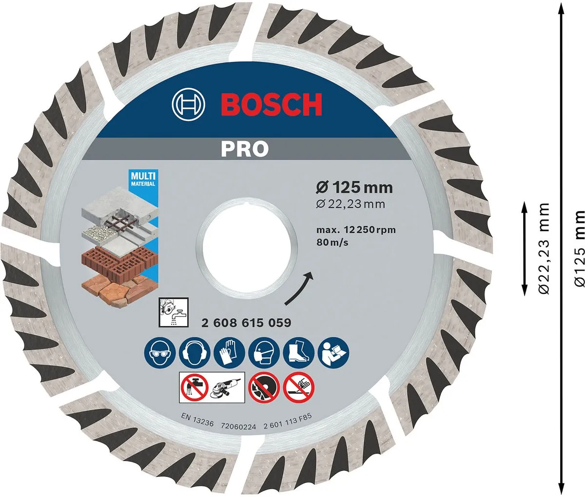 Bosch Diamantschijf Universal 125mm - Metaal - 22,23mm As