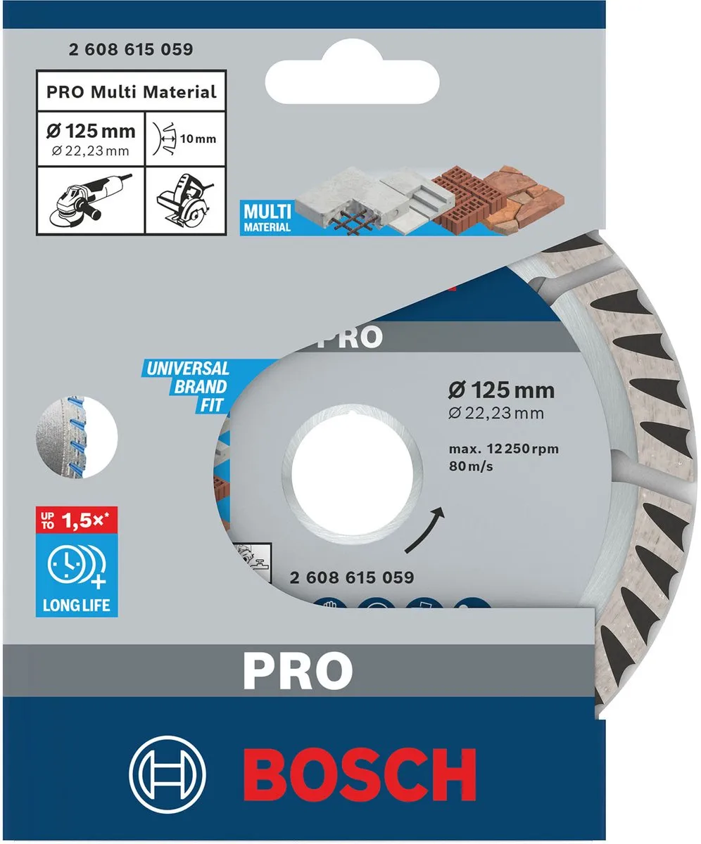 Bosch Diamantschijf Universal 125mm - Metaal - 22,23mm As
