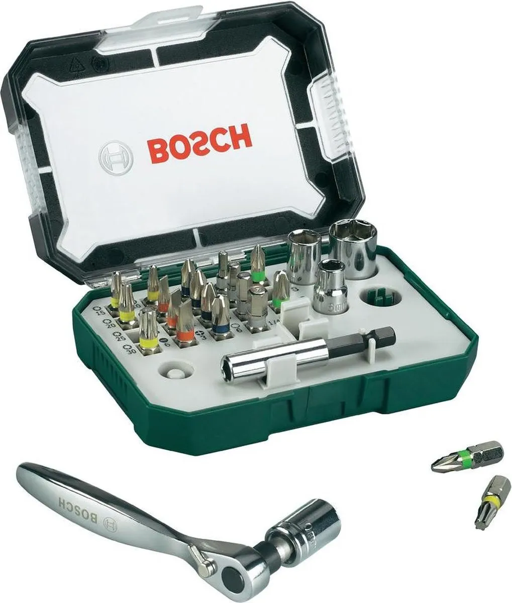 Bosch X-Line Bitset & Ratelset 26-delig - Metaal