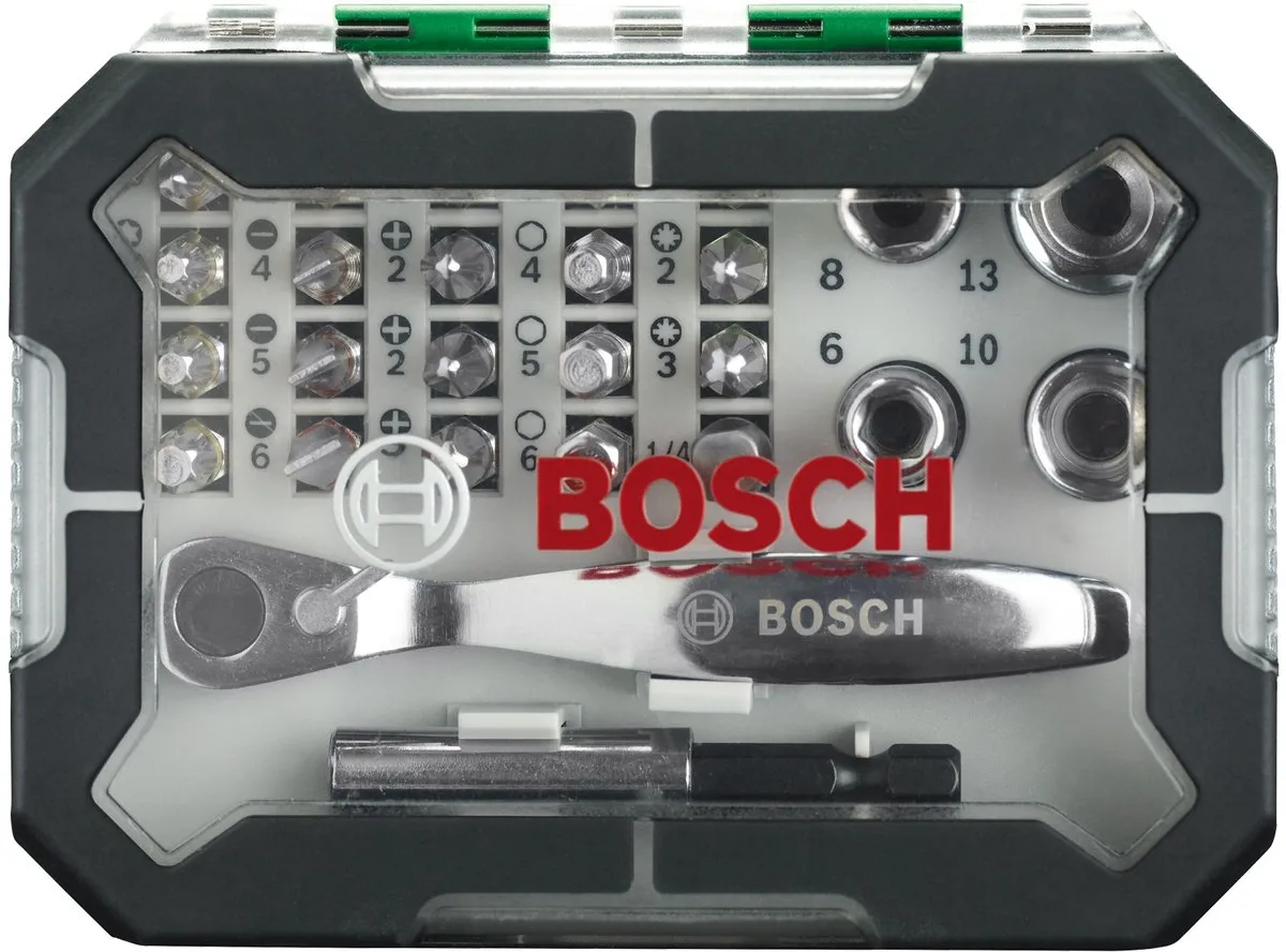 Bosch X-Line Bitset & Ratelset 26-delig - Metaal