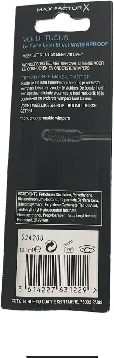 Max Factor Voluptuous False Lash Black Waterproof Mascara - 3x10ml