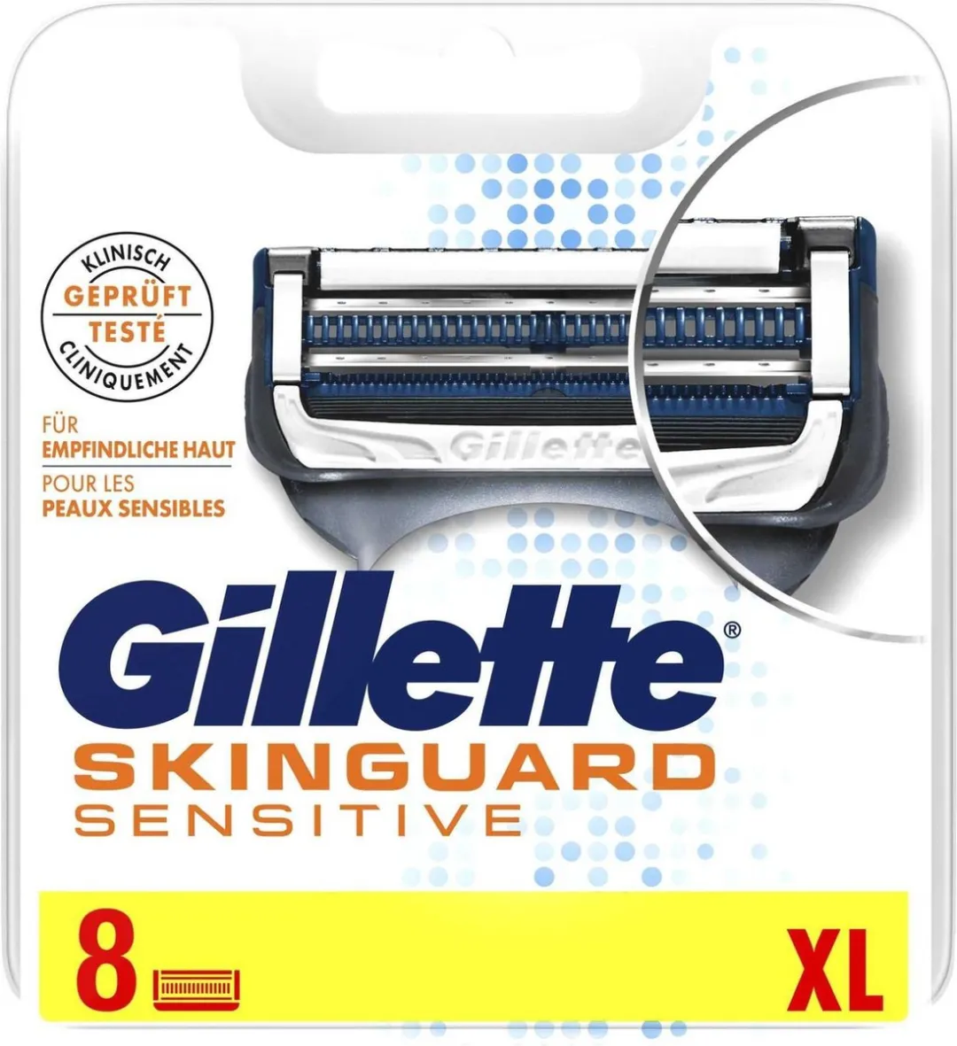 Gillette Fusion Skinguard Sensitive Navulmesjes - 8 Stuks