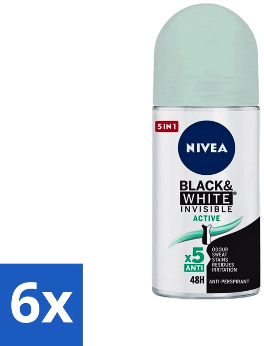 NIVEA Black & White Invisible Deodorant Roller 50ml